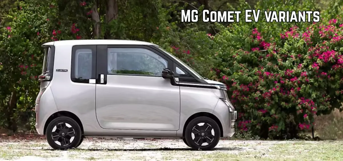 this is the image of MG Comet EV variants