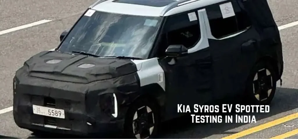 this is the image of Kia Syros EV Spotted Testing in India