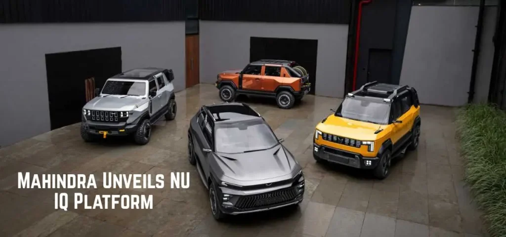 this is the image of Mahindra Unveils NU IQ Platform: The Future Behind Vision S, Vision X, Vision T & Vision SXT