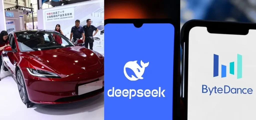 this is the image of Tesla Upgrades EV Voice Assistant with AI from DeepSeek and ByteDance