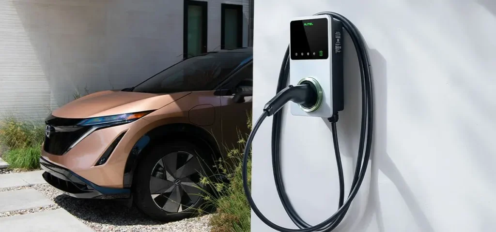 this is the image of Nissan offers a free 22 kW AC charging unit for first 400 Ariya customers