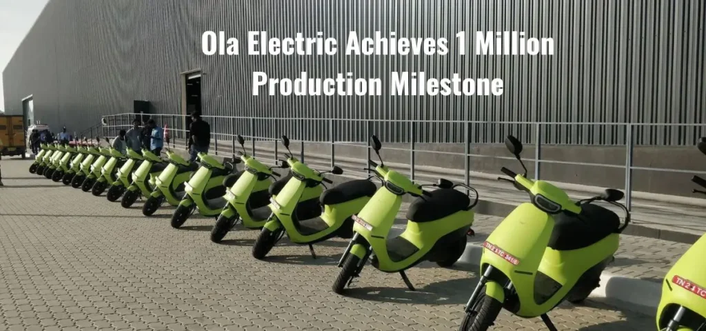 this is the image of Ola Electric Achieves 1 Million Production Milestone