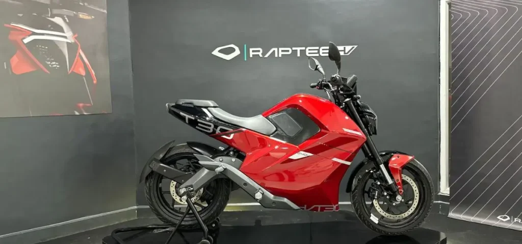this is the image of Raptee.HV becomes India's First EV Motorcycle OEM backed by the Government