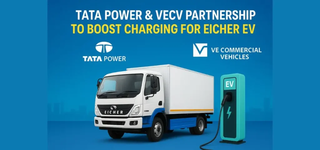 this is the image of Tata Power & VECV Partnership to Boost Charging for Eicher EV