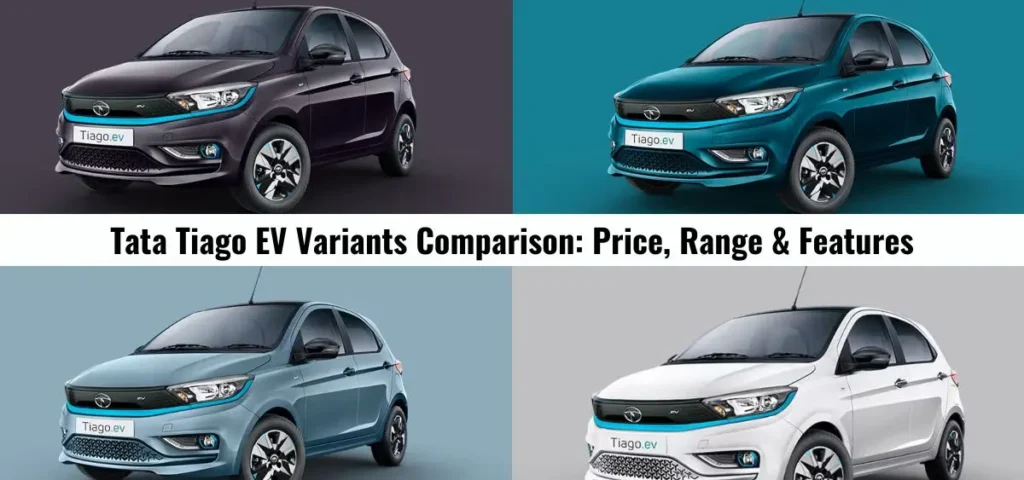 this is the image of Tata Tiago EV Variants Comparison: Price, Range & Features