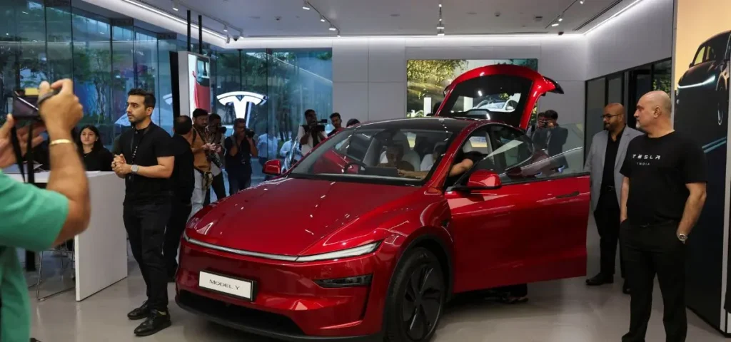 this is the image of Tesla has received around 600 orders since the India launch