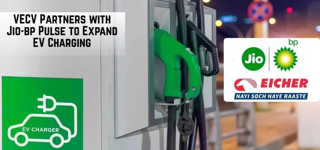 this is the image of VECV Partners with Jio-bp Pulse to Expand EV Charging
