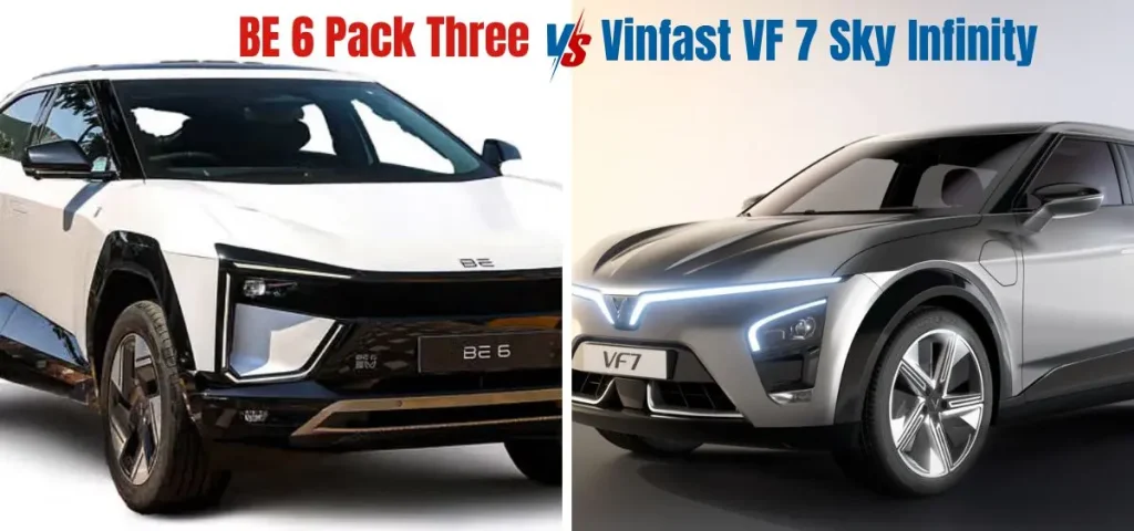 this is the image of BE 6 Pack Three vs Vinfast VF 7 Sky Infinity
