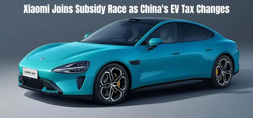 this is the image of Xiaomi Joins Subsidy Race as China's EV Tax Changes Loom