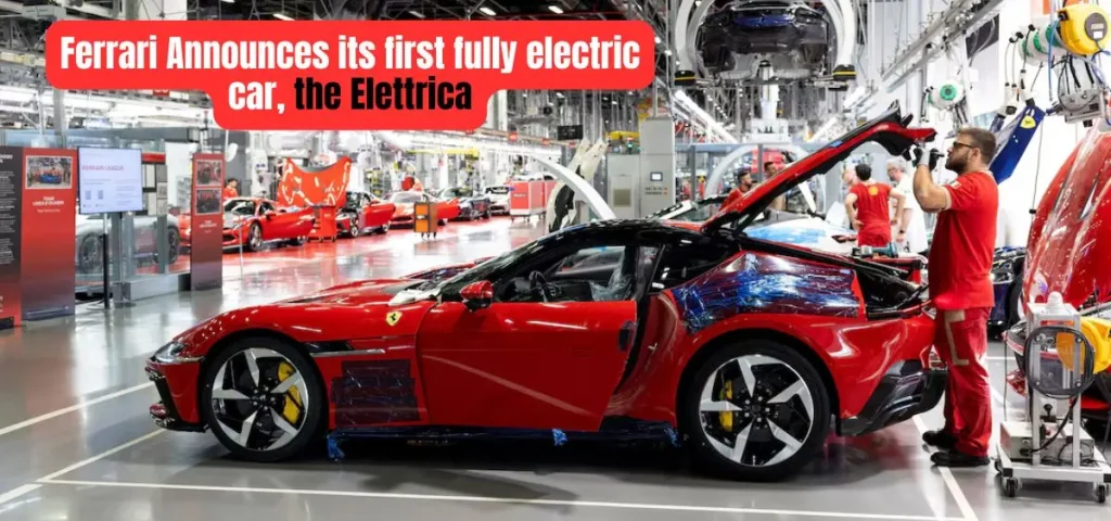 this is the image of Ferrari Announces its first fully electric car, the Elettrica