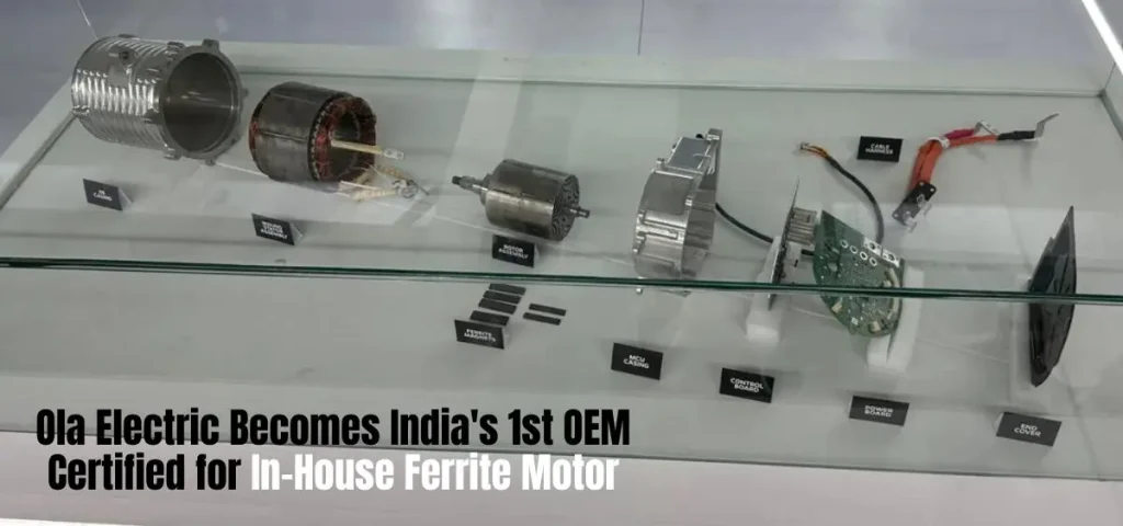 this is the image of Ola Electric Becomes India's 1st OEM Certified for In-House Ferrite Motor