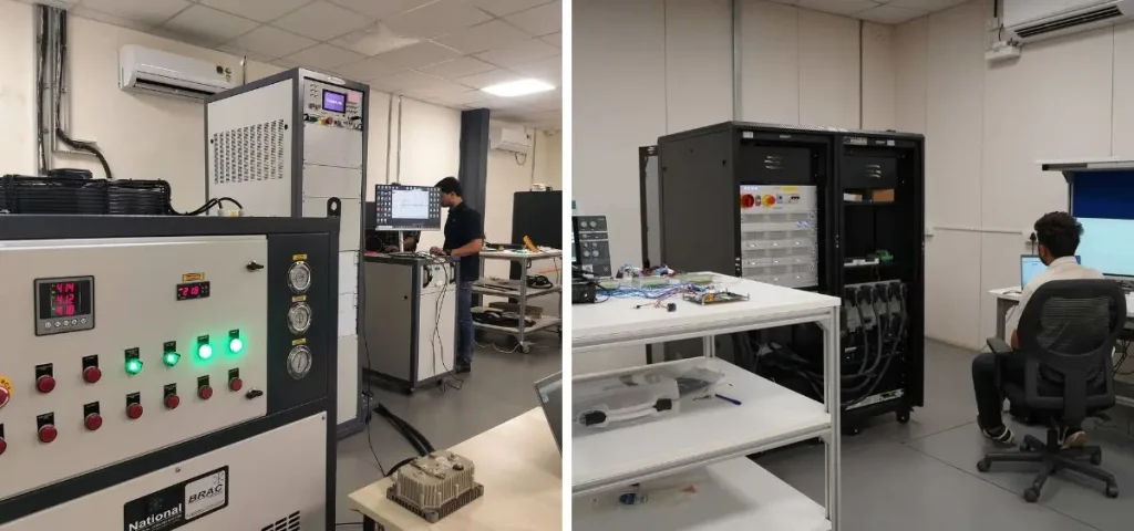 this is the image of ARAI-Micelio Digital Twin Lab for EV Testing in India