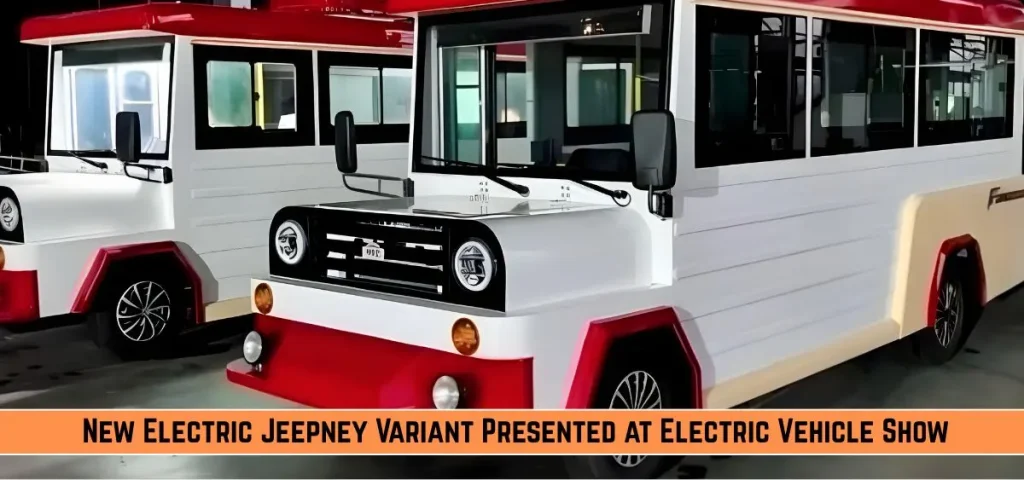 this is the iamge of New Electric Jeepney Variant Presented at Electric Vehicle Show