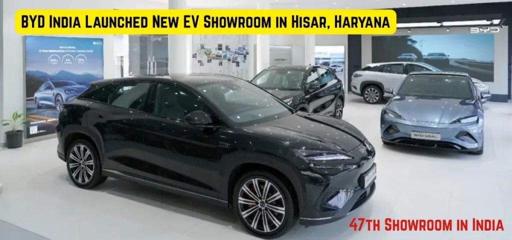 this is the image of BYD India Launched New EV Showroom in Hisar, Haryana