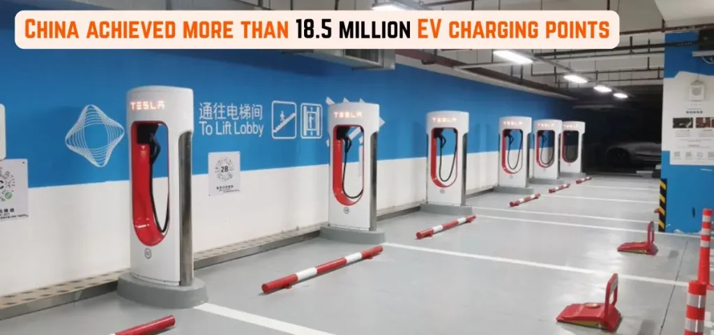 this is the image of China Achieved more than 18.5 million EV charging points