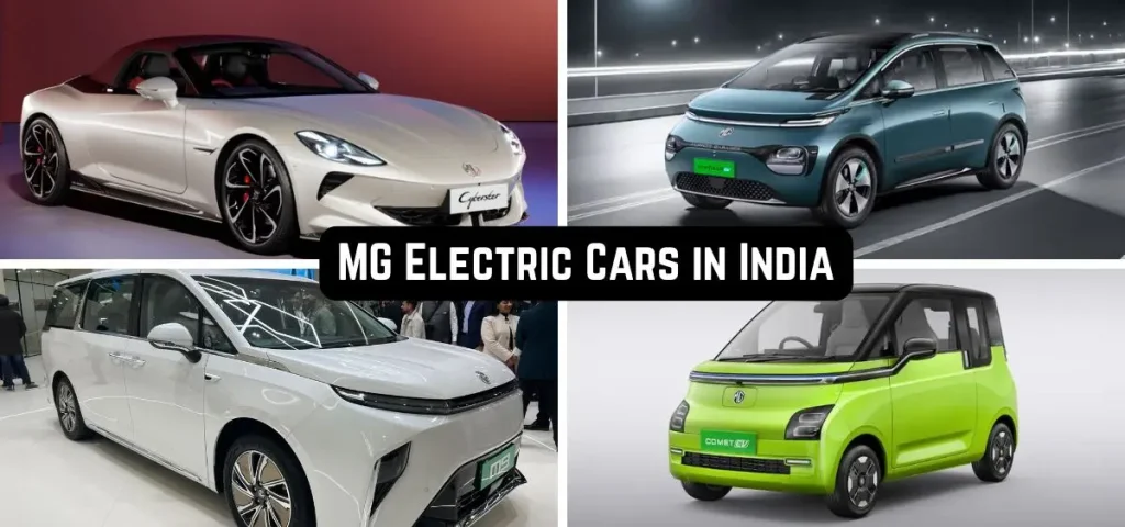 this is the iamge of MG Electric Cars in India