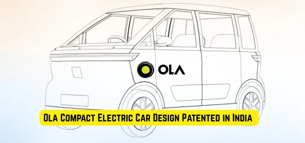 this is the image of Ola Compact Electric Car Design Patented in India - Comet EV Rival