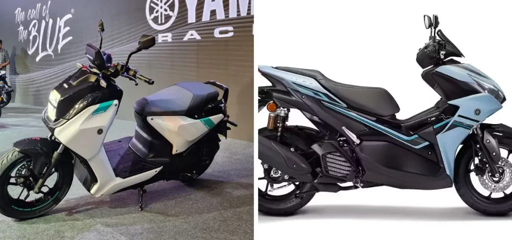 this is the image of Yamaha Launches AEROX-E and EC-06 Electric Scooters — Its First EVs in India!