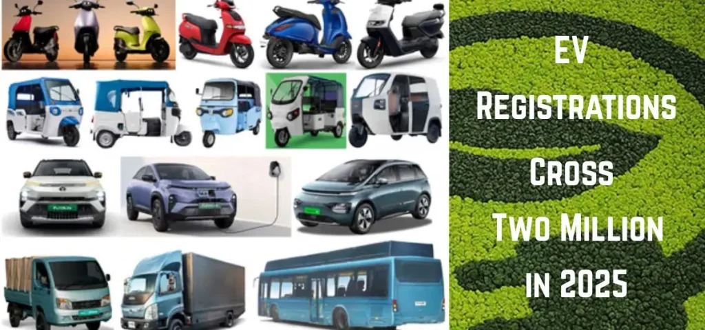 this is the image of EV Registrations Cross Two Million in 2025