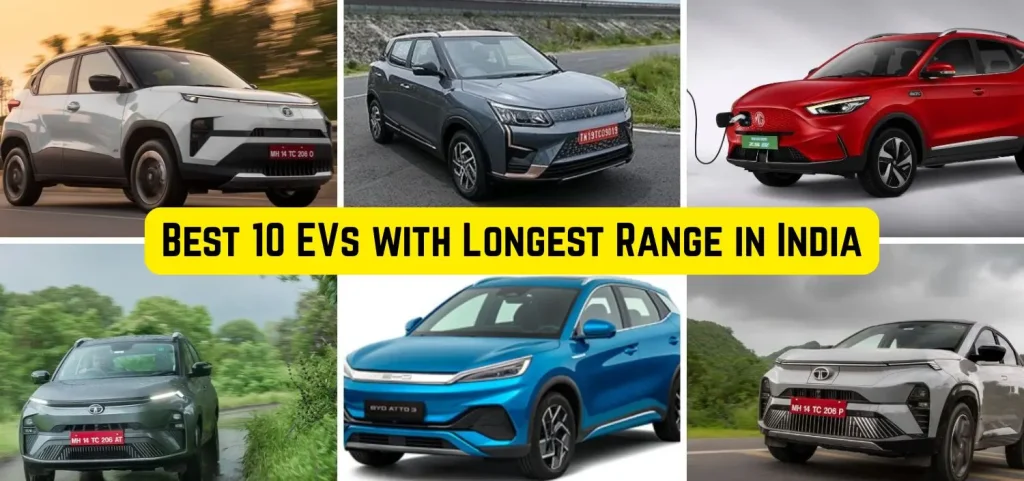 this is the image of Best 10 EVs with Longest Range in India