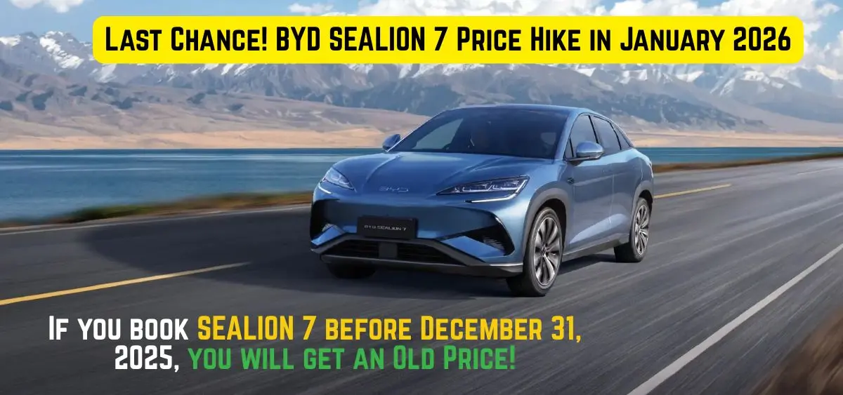 this is theimage of BYD India Announces to increase SEALION 7 EV prices in 2026