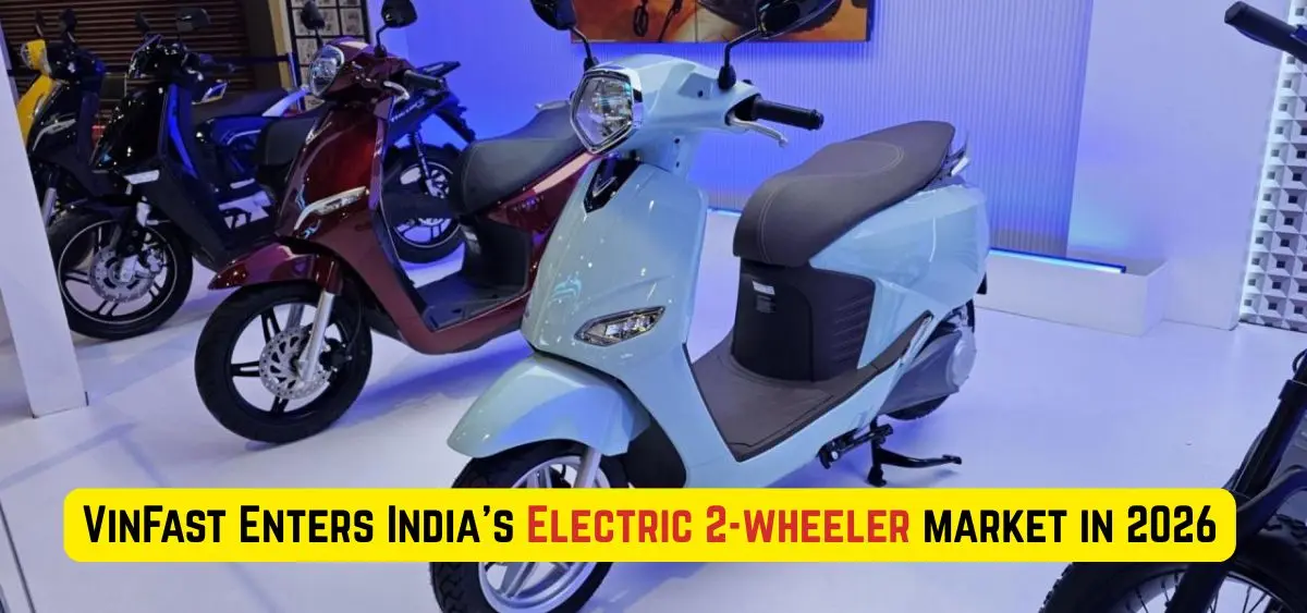 this is the image of VinFast plans to enter India's electric two-wheeler market in 2026