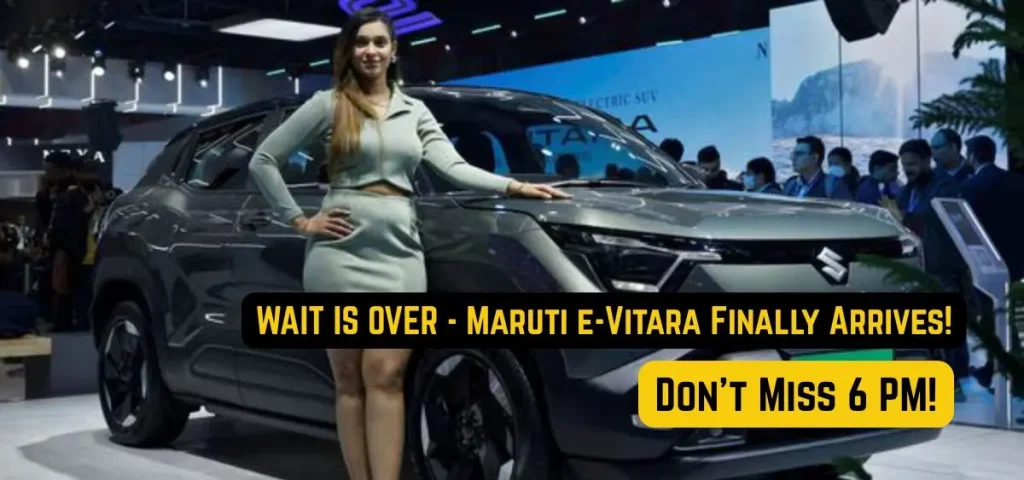 this is the image of Maruti Suzuki e-Vitara Launch today around 6 PM in Gurugram, Haryana