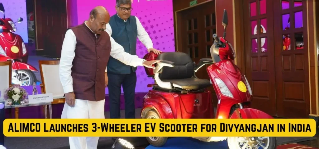 this is the image of ALIMCO Launches 3-Wheeler EV Scooter for Divyangjan in India