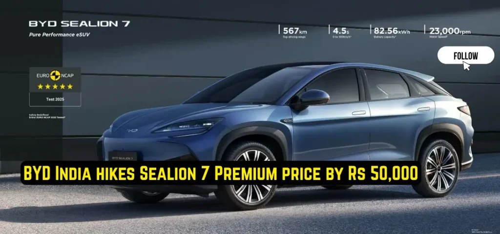 this is the image of BYD India hikes Sealion 7 Premium price by Rs 50,000