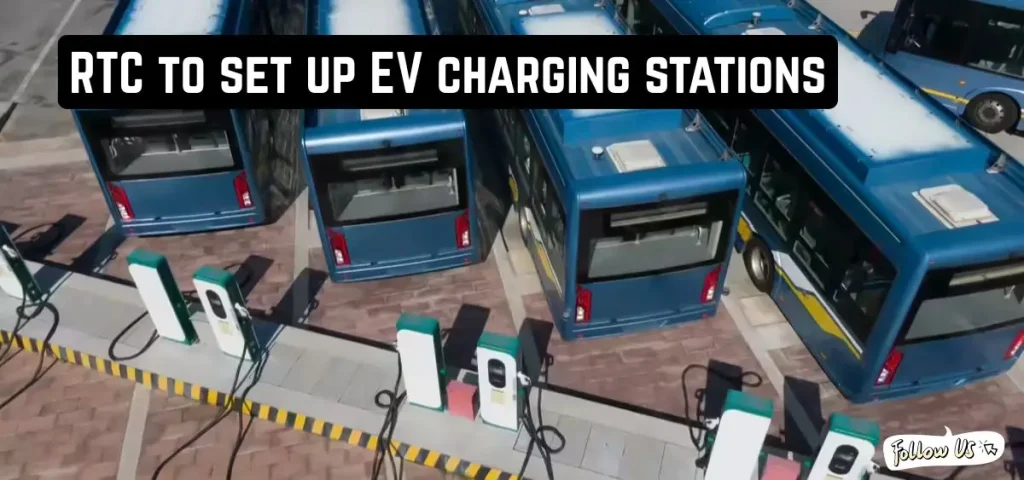 this is the image of RTC to set up EV charging stations at 25 bus depots in Telangana