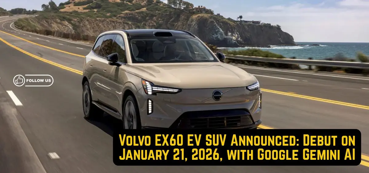 this is the image of Volvo EX60 EV SUV Announced: Debut on January 21, 2026 With Google Gemini AI