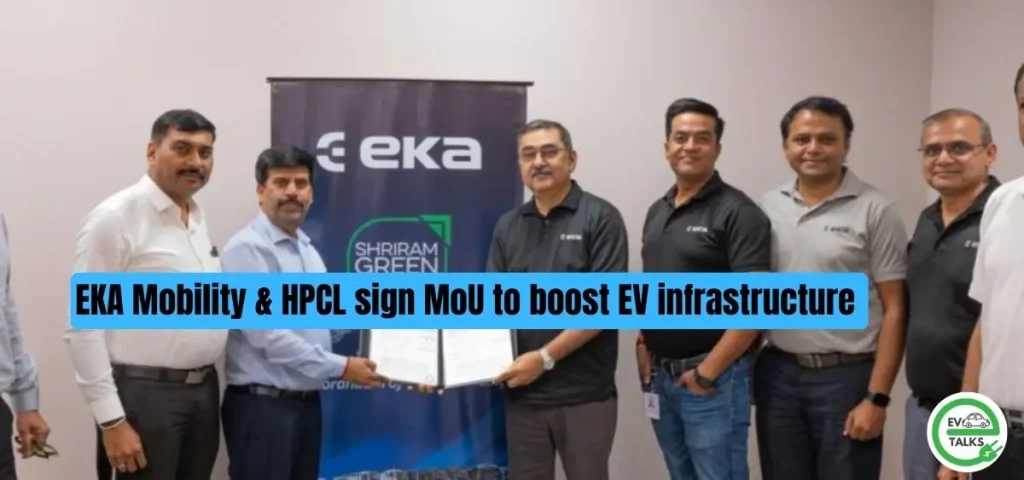 this is the iamge of EKA Mobility & HPCL sign MoU to boost EV infrastructure