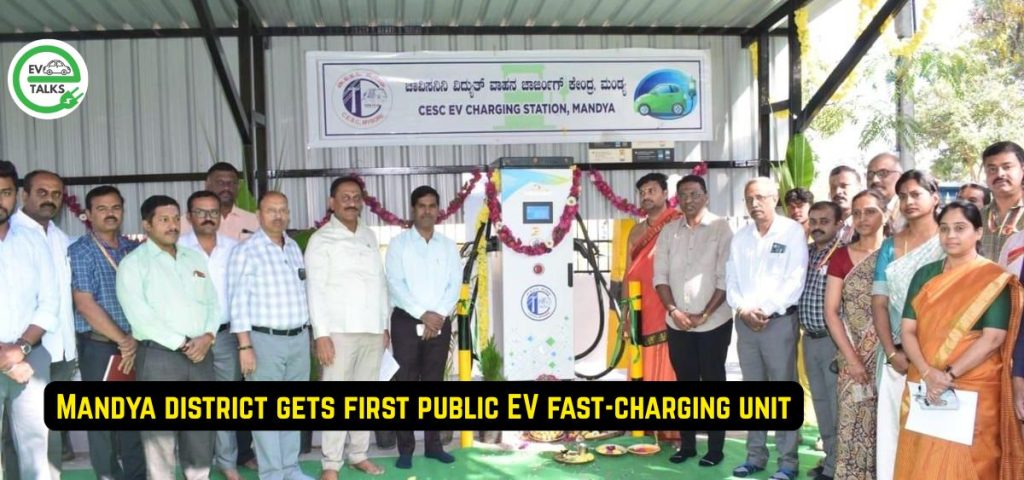 this is the image of Mandya district gets first public EV fast-charging unit