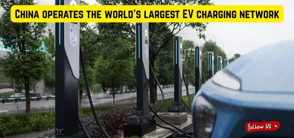 this is the image of China operates the world's largest EV charging network