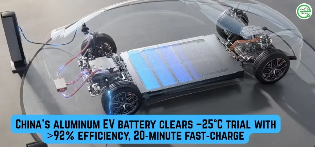 this is the image of China's aluminum EV battery Clears –25°C trial