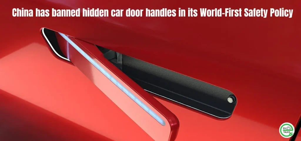 this is the image of China has banned hidden car door handles