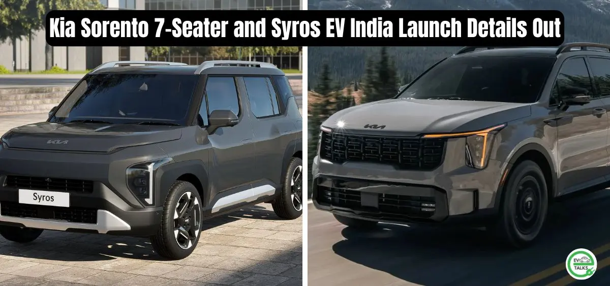this is the image of Kia Sorento 7-Seater and Syros EV India Launch Details Out