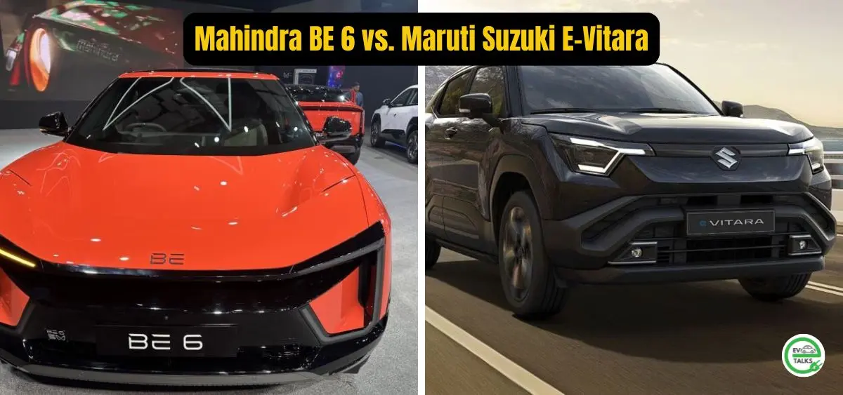 this is the image of Mahindra BE 6 vs. E-Vitara