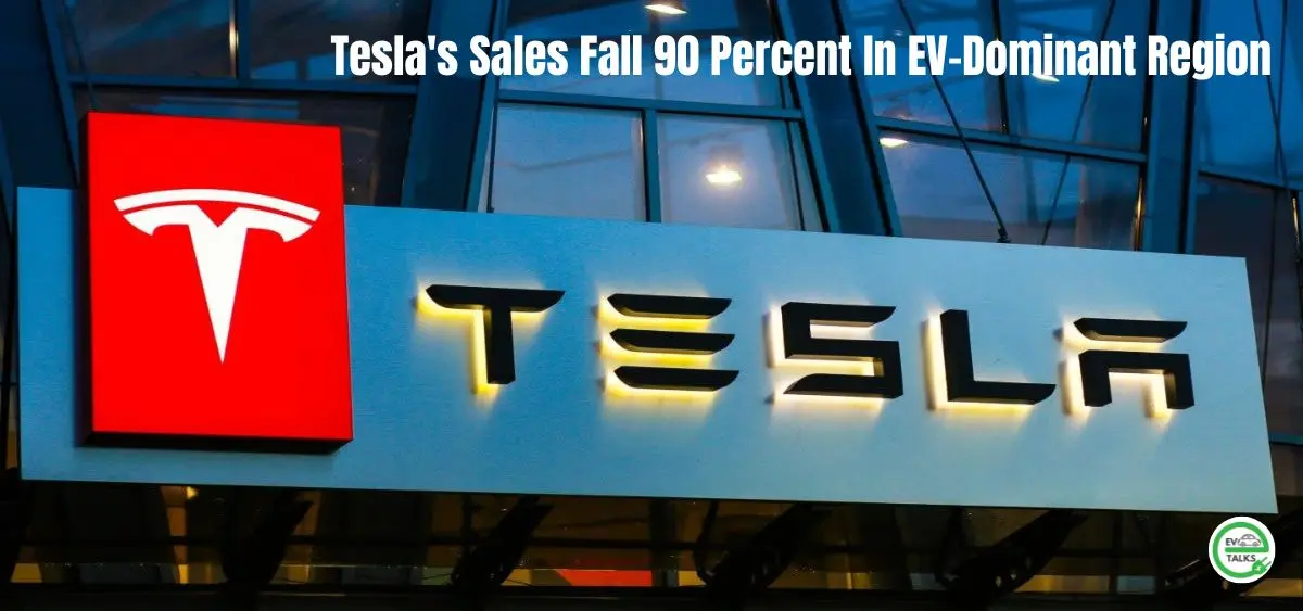 this is the image of Tesla's Sales Fall 90 Percent In EV-Dominant Region