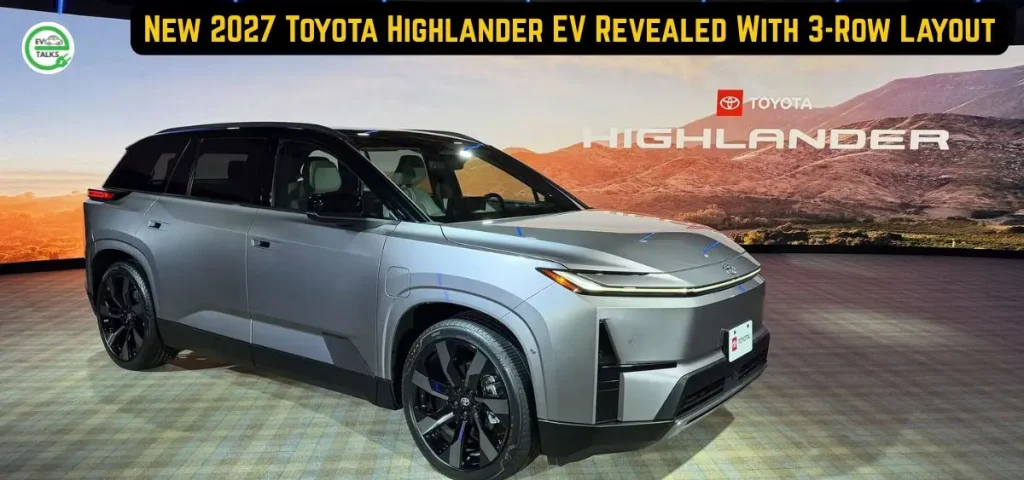 this is the image of New 2027 Toyota Highlander EV Revealed