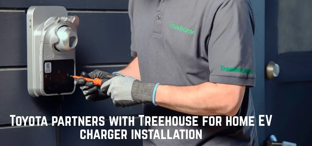 this is the image of Toyota partners with Treehouse for home EV charger installation