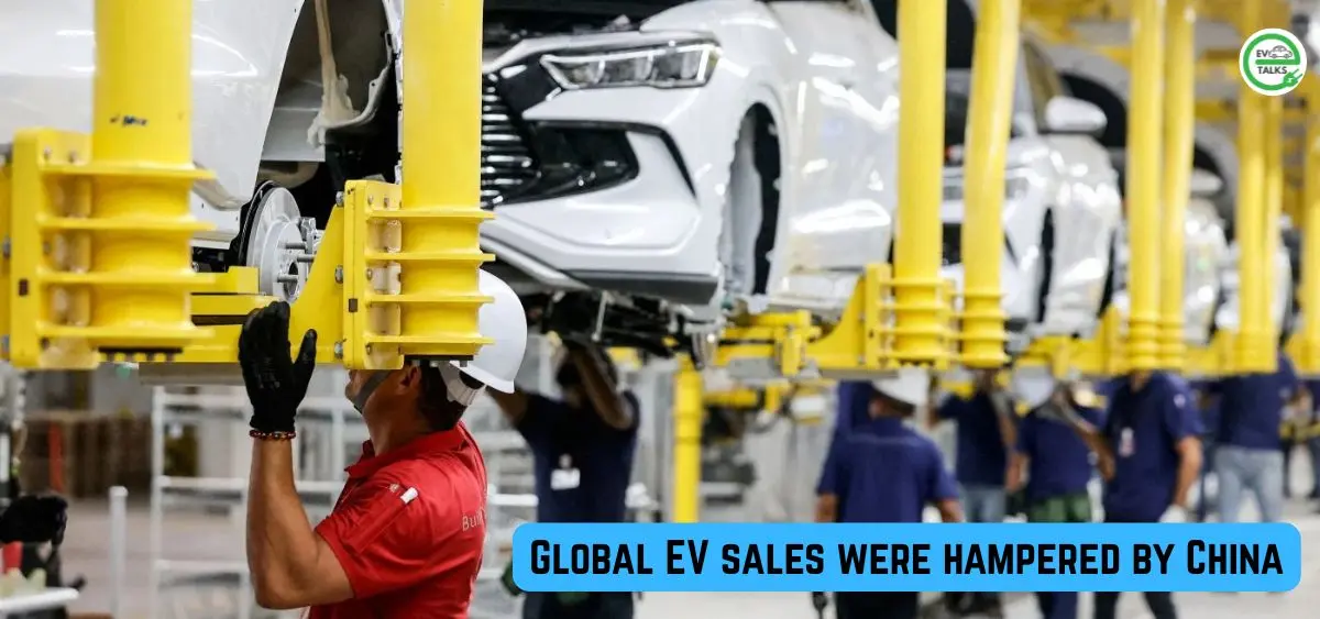 this is the image of Global EV sales were hampered by China, US slowdown in January