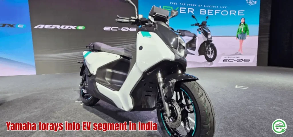 this is the image of Yamaha forays into EV segment in India with EC-06 Electric Scooter