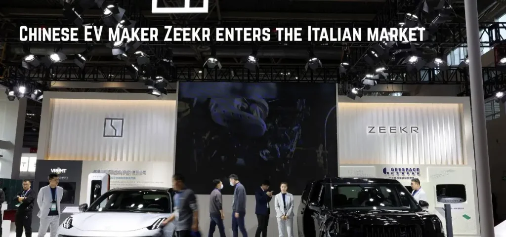 this is the image of Chinese EV maker Zeekr enters the Italian market