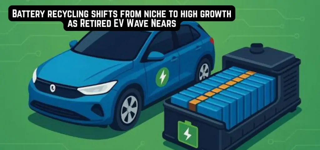 this is the image of Battery recycling shifts from niche to high growth as Retired EV Wave Nears