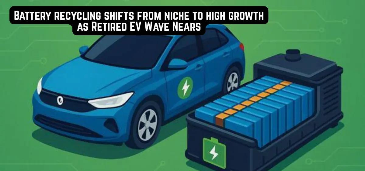 this is the image of Battery recycling shifts from niche to high growth as Retired EV Wave Nears