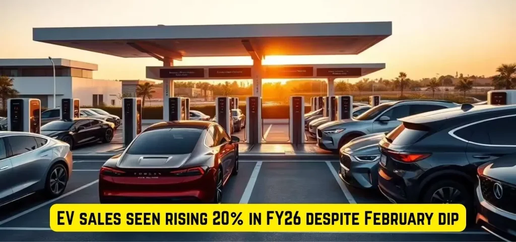 this is the image of EV sales seen rising 20% in FY26 despite February dip