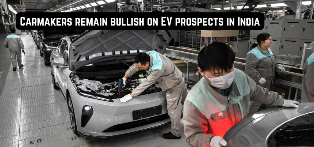this is the image of Carmakers remain bullish on EV prospects in India
