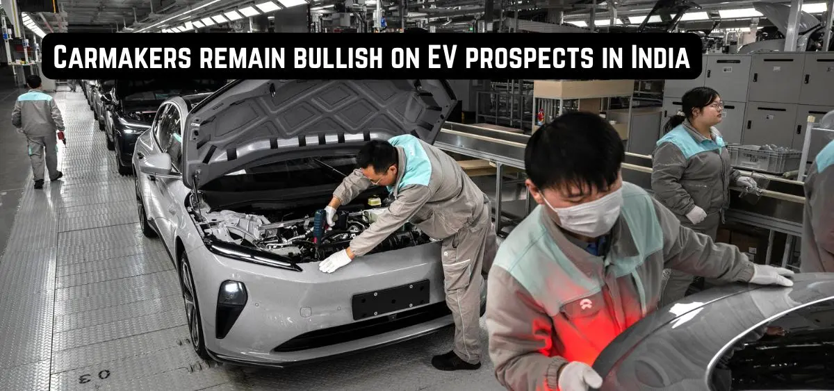 this is the image of Carmakers remain bullish on EV prospects in India