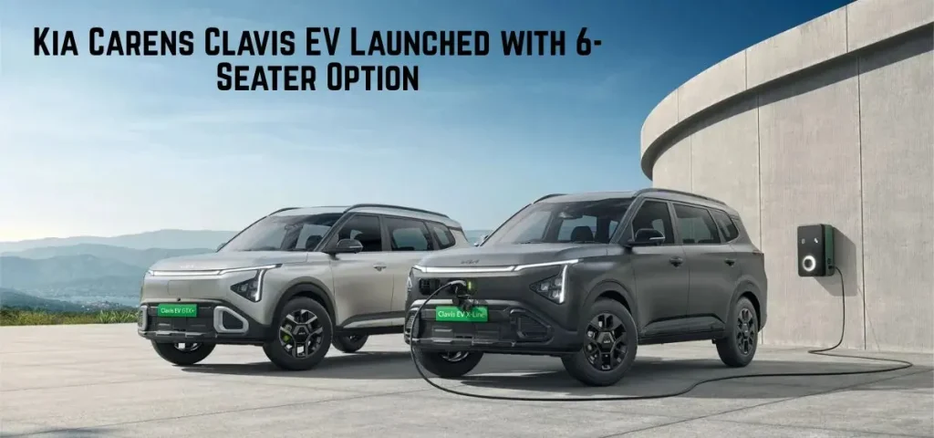 this is the image of Kia Carens Clavis EV gets more variants, 6-seater choice